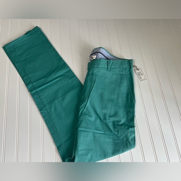 Peter Millar Pants Soft Touch Washed Twill Mens Golf Chino 34 X 34 Teal NEW 709